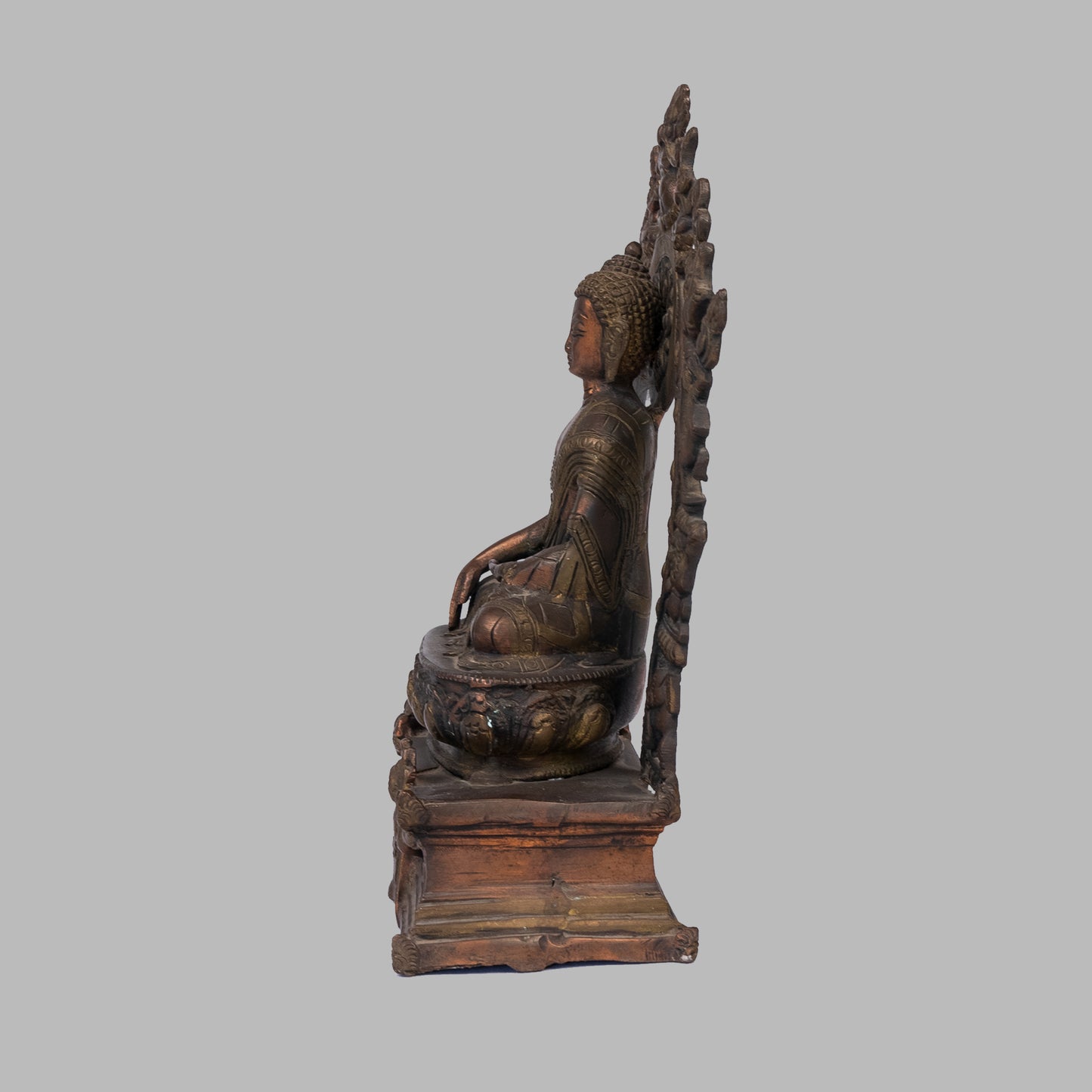 Seated brass Buddha