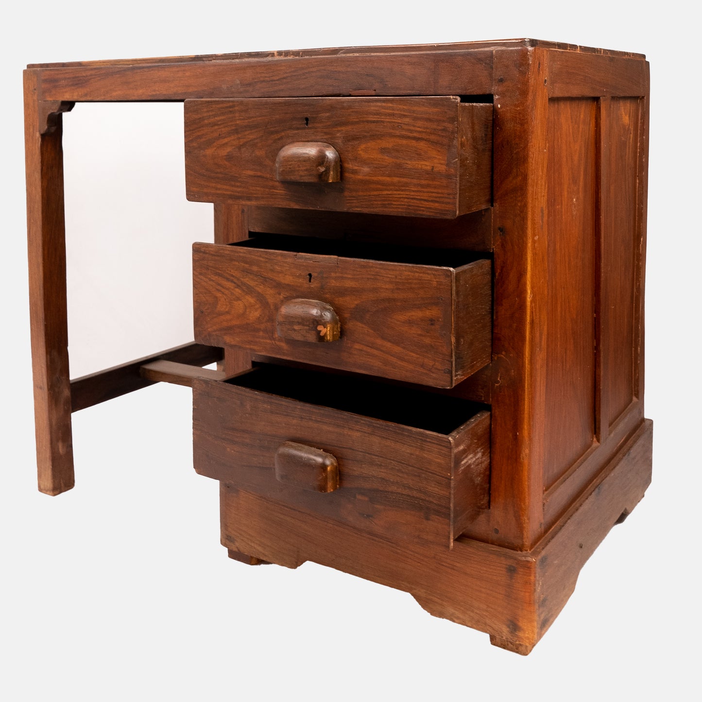 Rosewood table with drawers