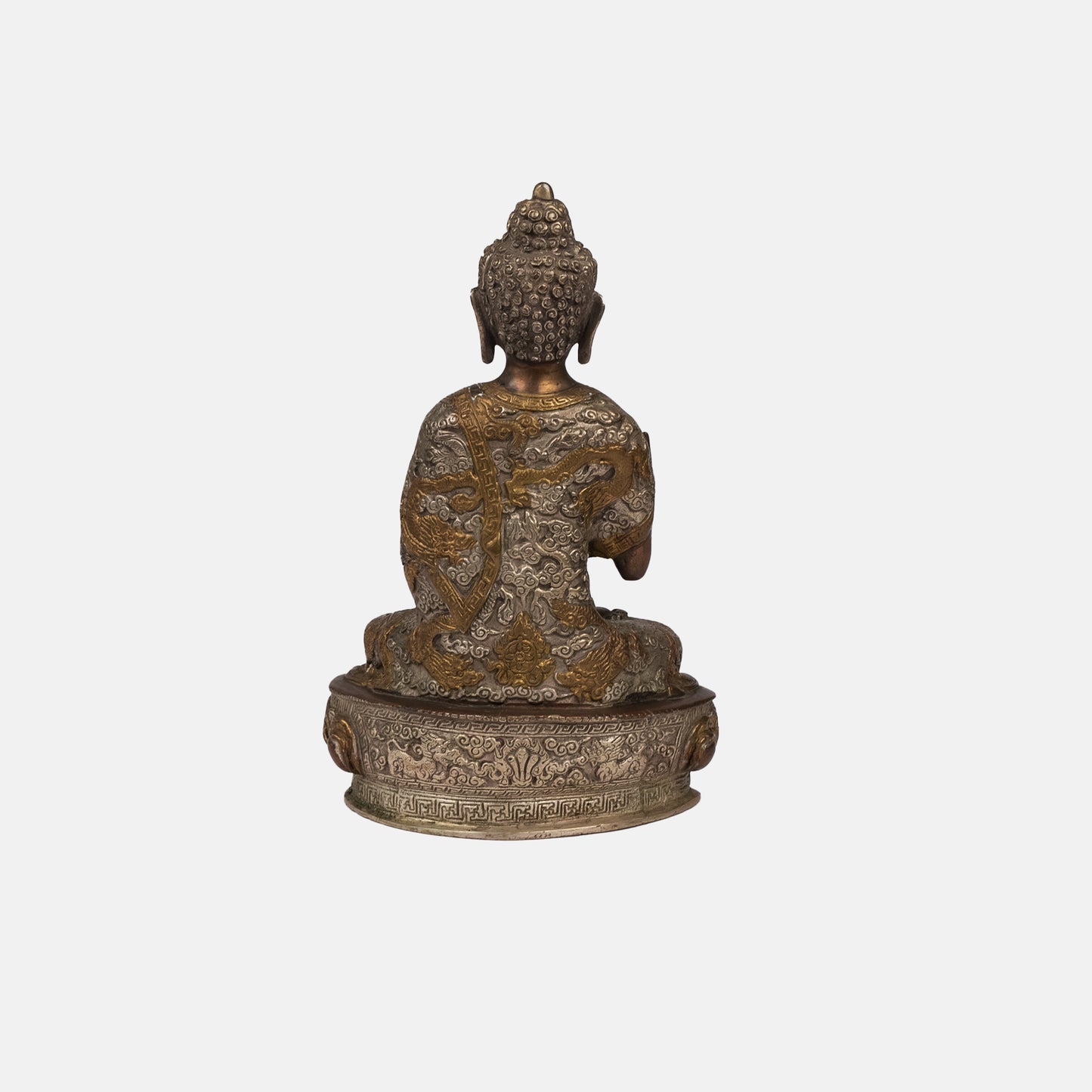 Brass seated Buddha