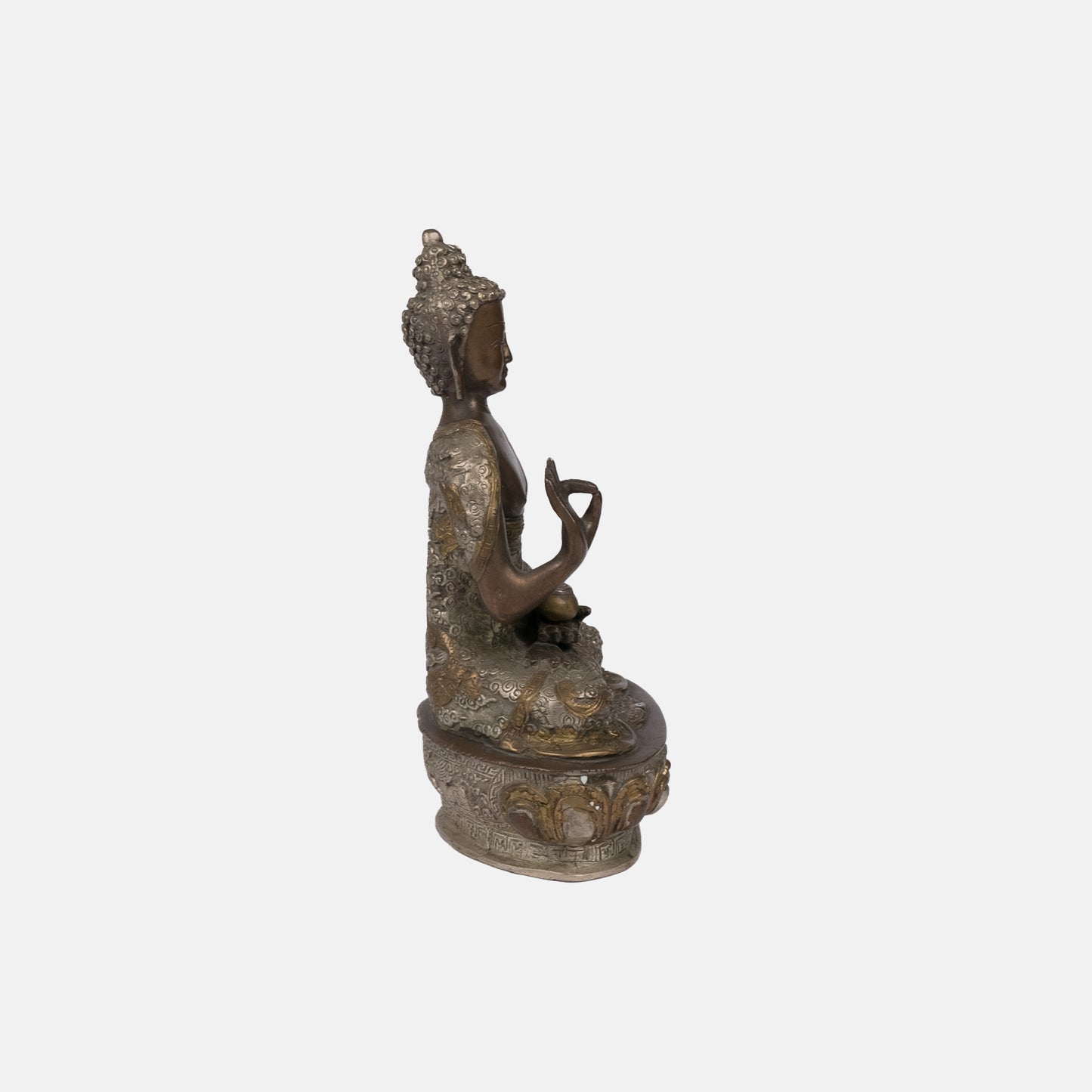 Brass seated Buddha