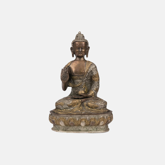 Brass seated Buddha